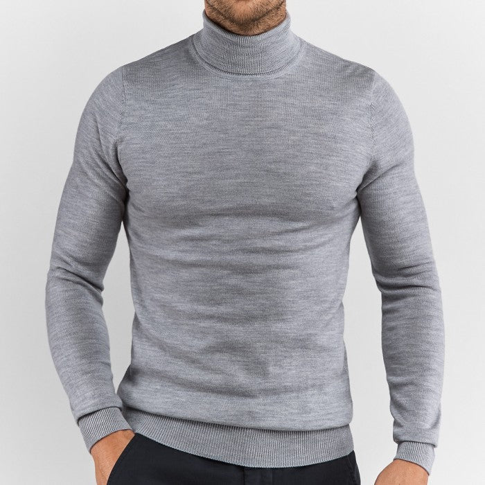 Light Grey Turtleneck – Conquer Menswear
