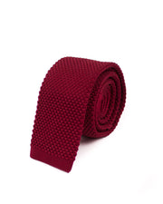 Wine Red Knitted Necktie - Gentlemen's Crate