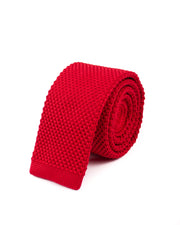 Red Knitted Necktie - Gentlemen's Crate
