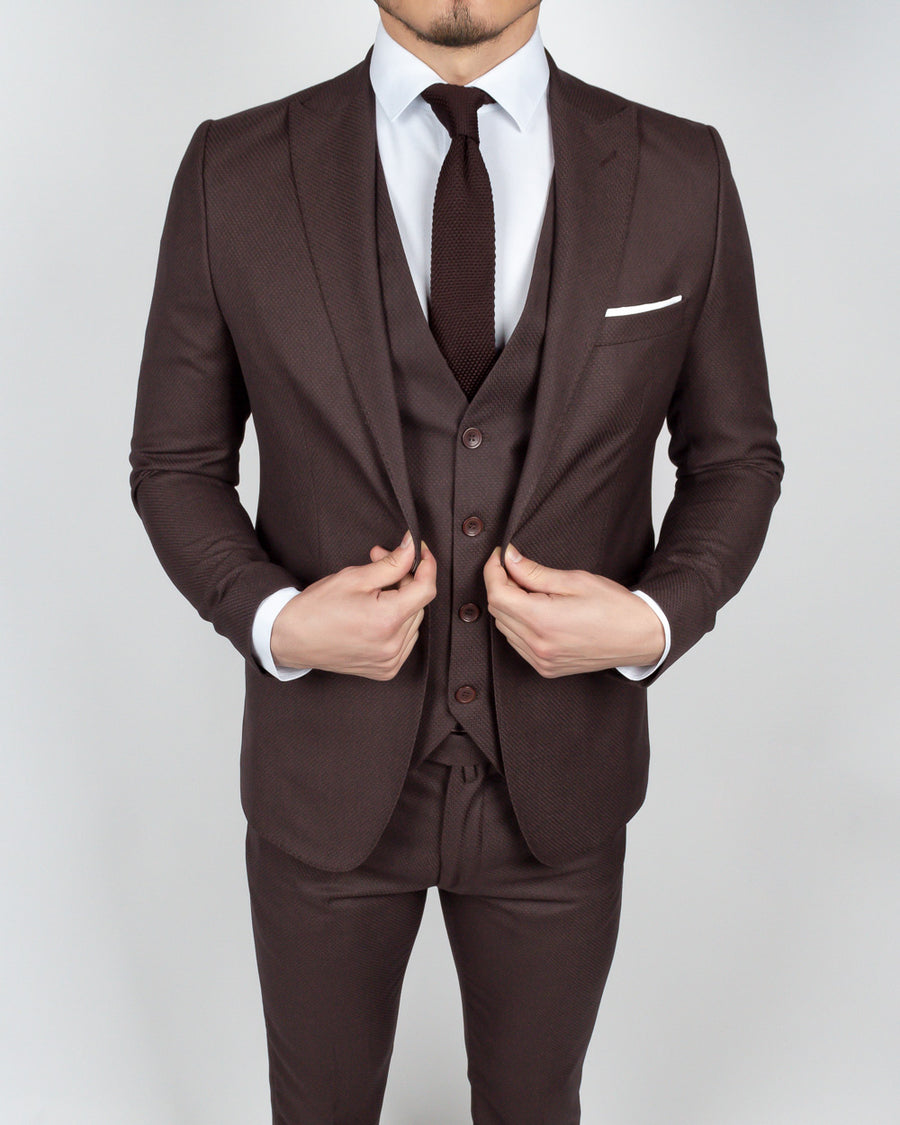 Dark Brown 3 Piece Suit