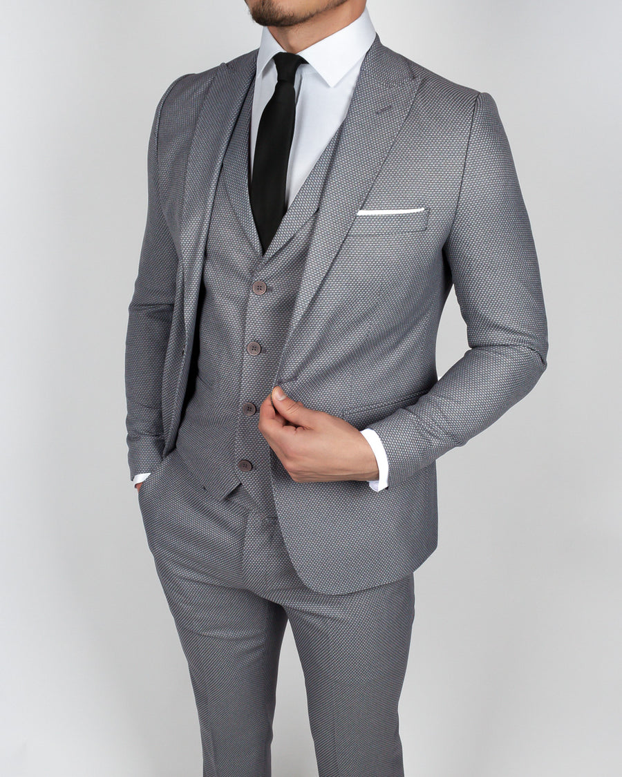 Napoli Gray 3 Piece Suit