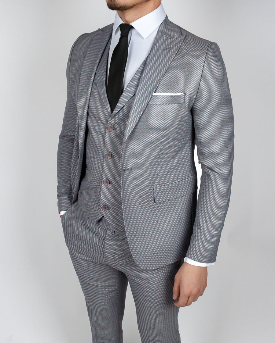 Napoli Gray 3 Piece Suit
