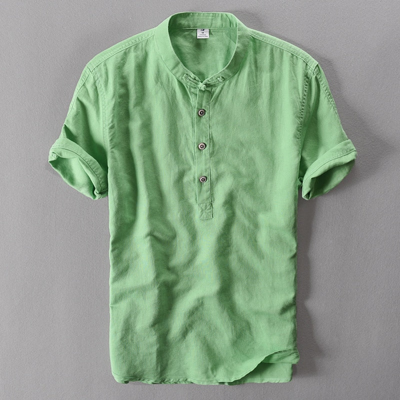 Green Linen Shirt - Gentlemen's Crate