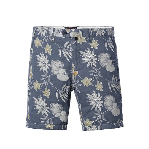 Grey Flower Print Shorts - Gentlemen's Crate