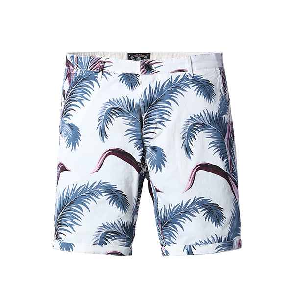 White Feather Print Shorts - Gentlemen's Crate