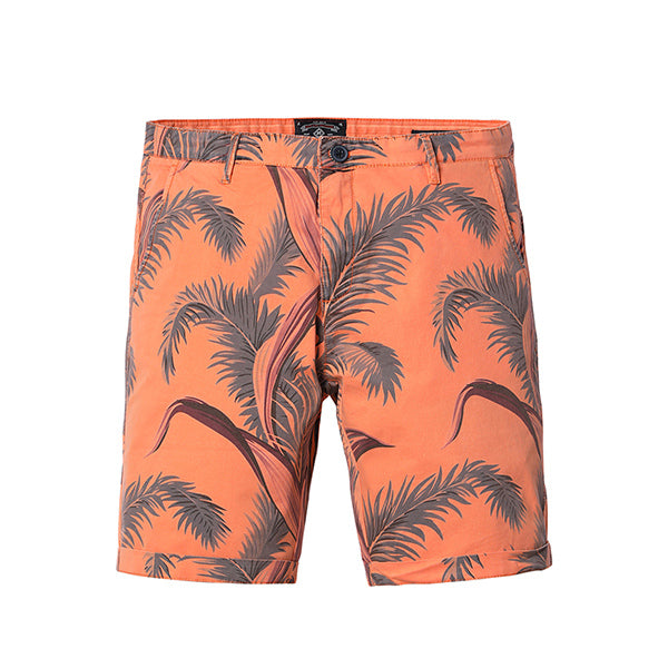Orange Feather Print Shorts - Gentlemen's Crate